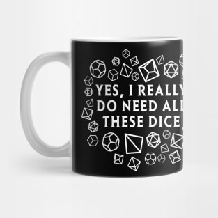 Yes I really do need all these dice RPG D20 Mug